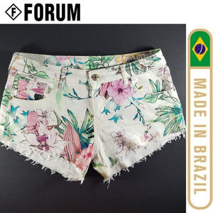 Short Forum Size 10 Floral Print Made in Brazil